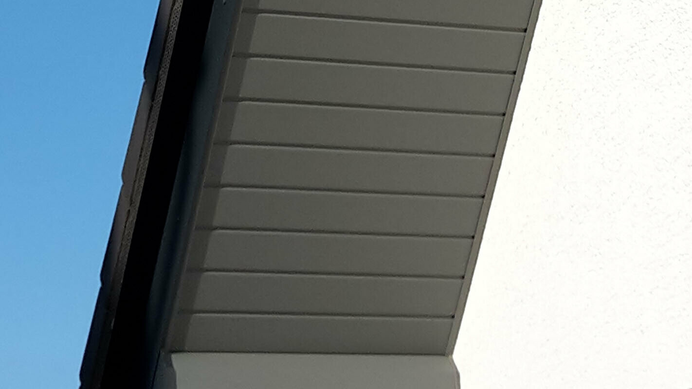 PREFA sidings on soffit, white sidings for the soffit