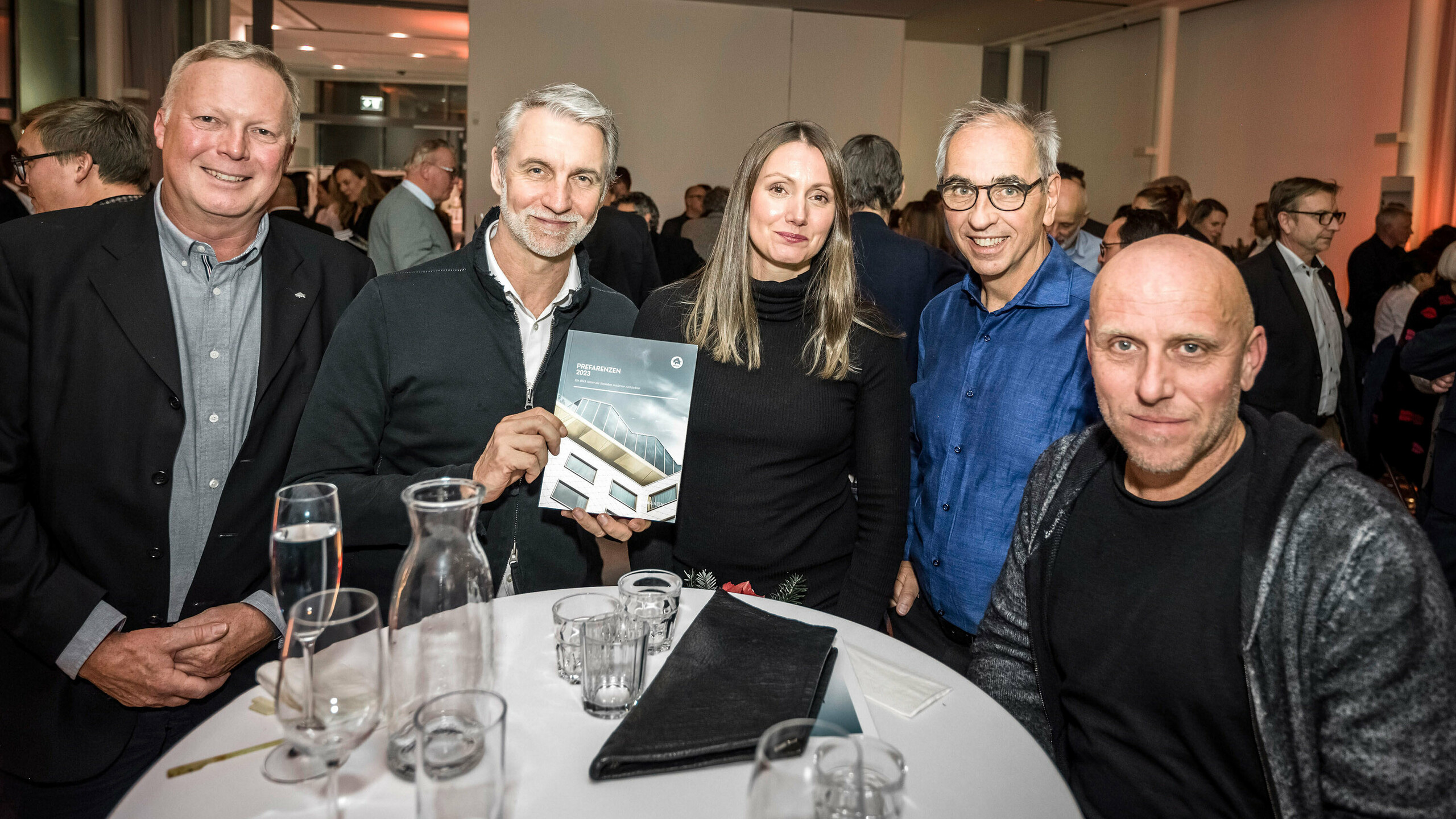 Gerald Krebs, architect Oliver Kupfner with the book in his hand, Anastasija Lesjak, Wolfgang Croce, Martin Lesjak.