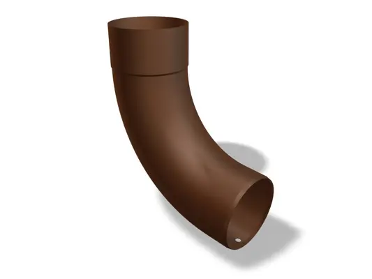 PREFA downpipe elbow 85°, available in sizes Ø 60, 80, 100 and 120 mm, enables efficient and safe changes of direction in drainage systems.