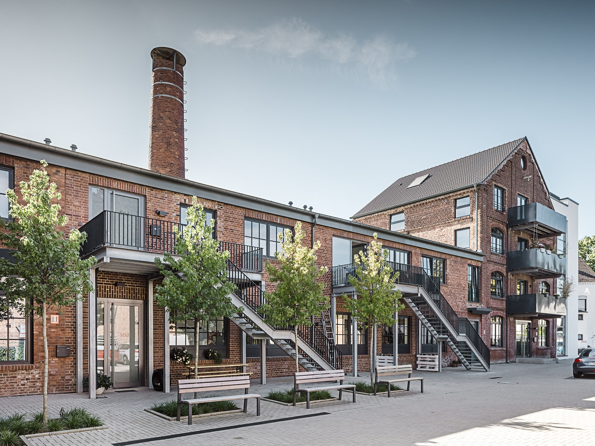 Part of the buildings on the Kellerhöfe site whose factory character was maintained.