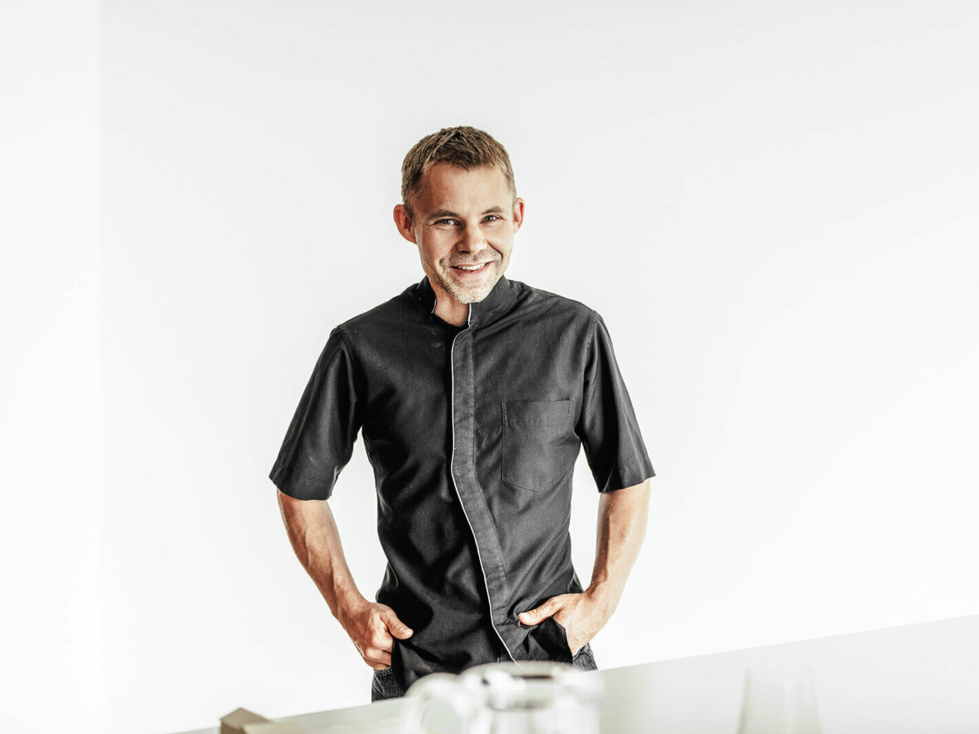 A portrait of Architect Jan Werner on a white background