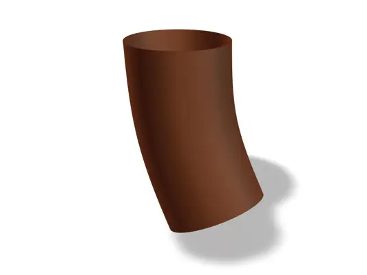 PREFA downpipe elbow 40°, available in sizes Ø 60, 80, 100 and 120 mm, ensures smooth changes of direction in roof drainage and façade systems.