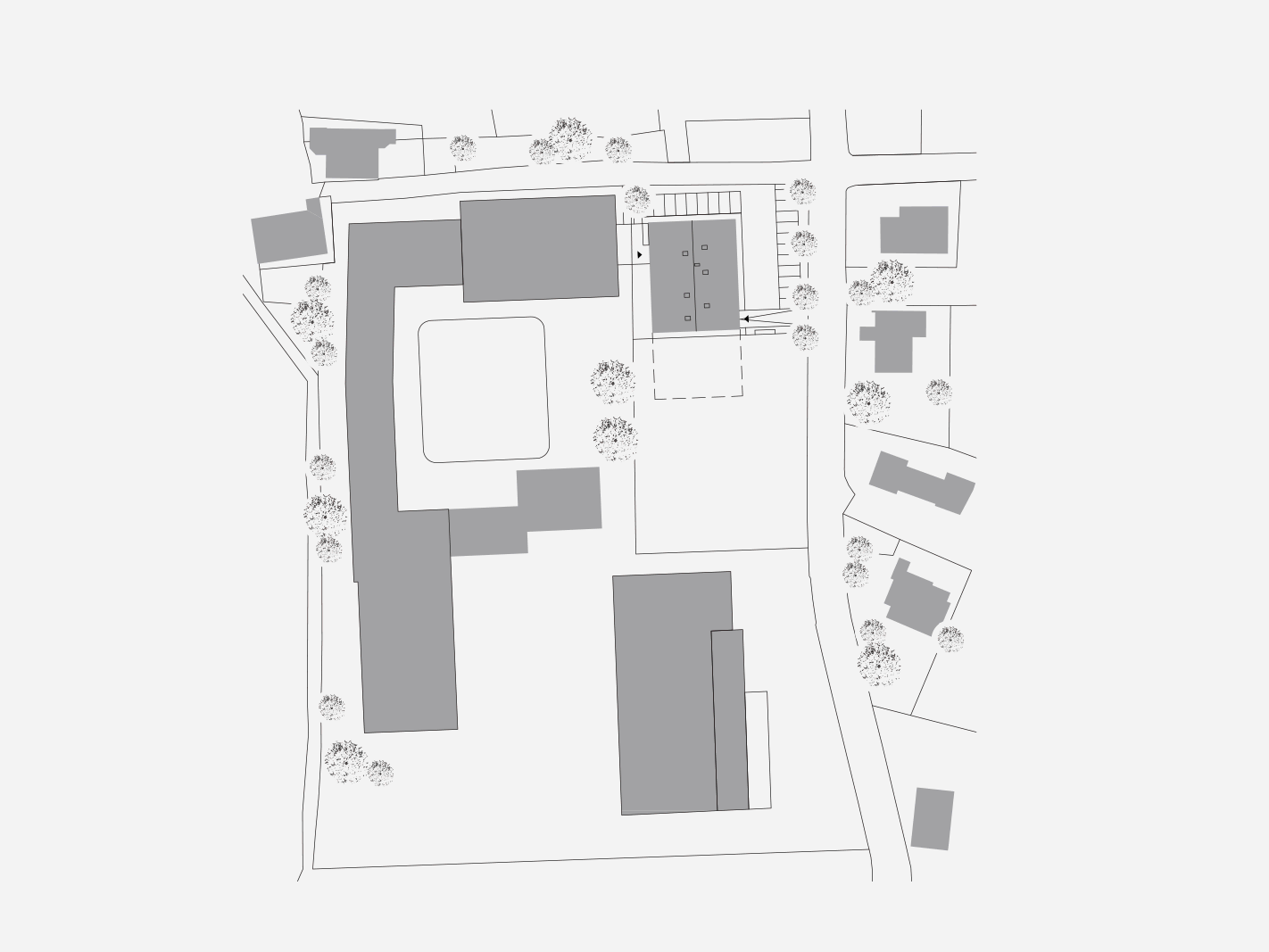 A sketch of the entire area of the agricultural centre in Maishofen. 
