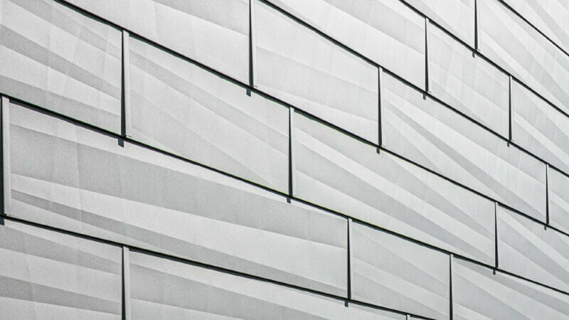 FX.12 façade panel with characteristic edging, P.10 light grey