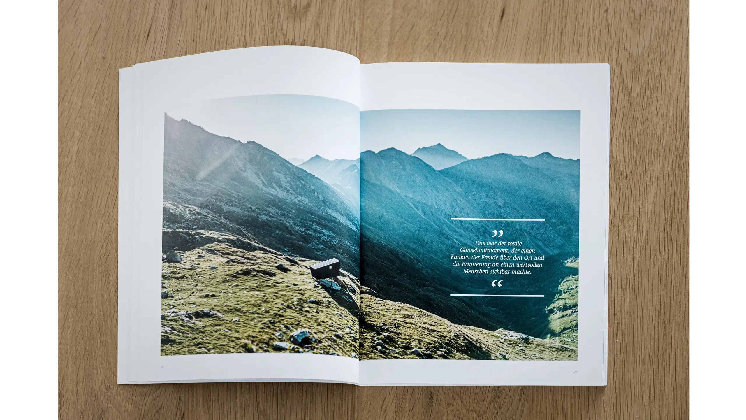 View of an article in the open book.