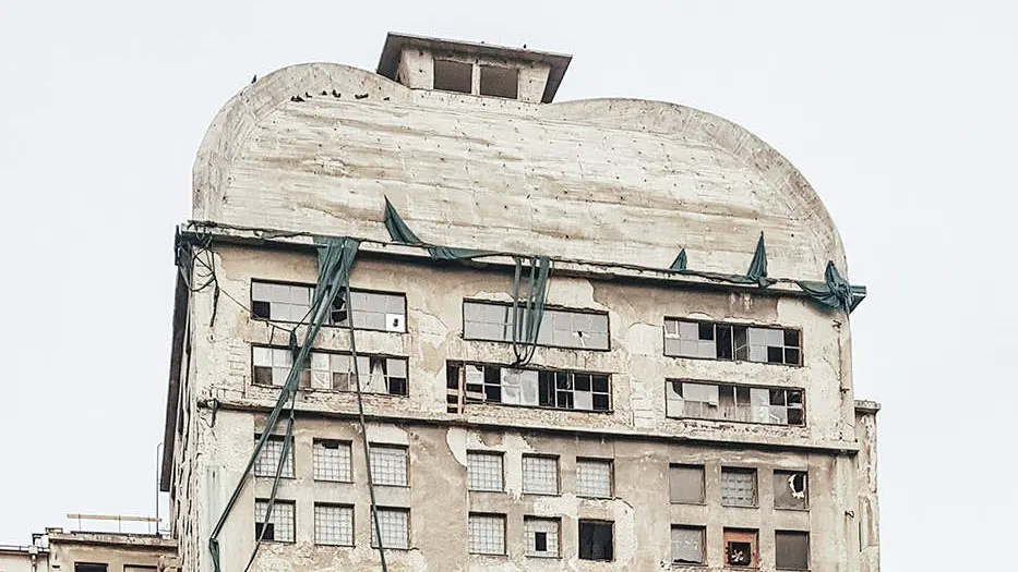 Stein brewery, Spilka building, historical cupola, dismantled, 2017, beginning of construction, Bouda Masár, Bratislava