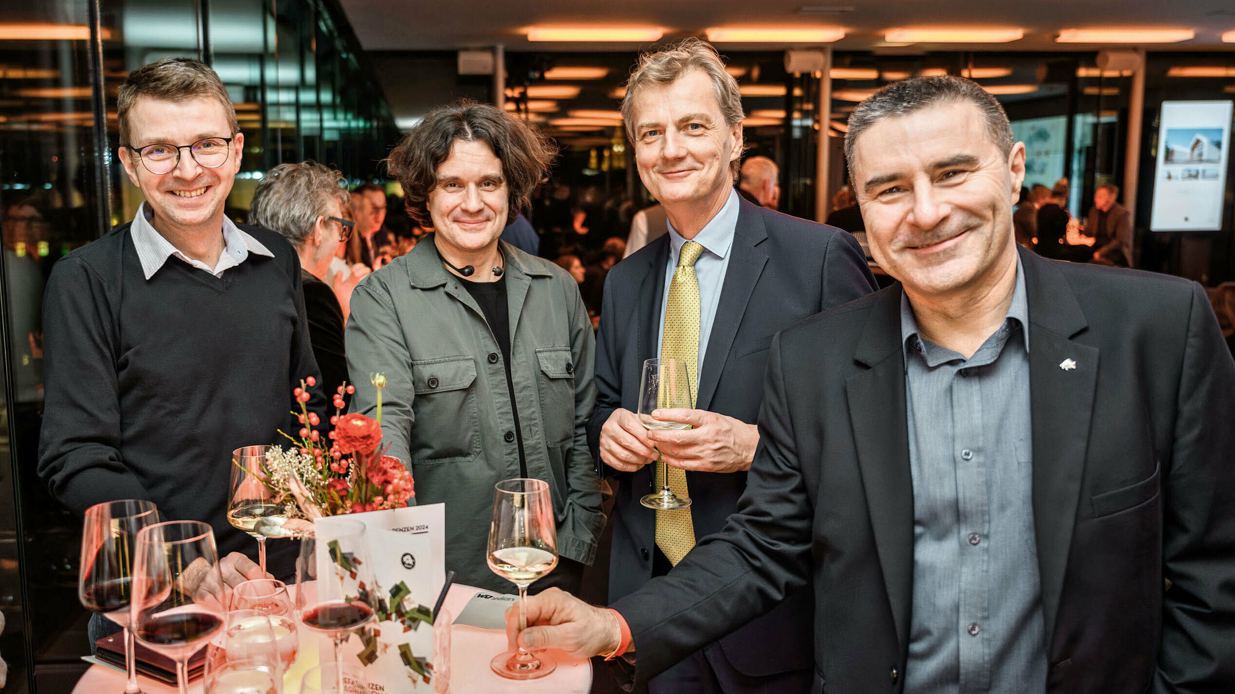 Architects Jakub Našinec and Aleš Kubalík from the Czech office Sporadical with Dieter Kirchknopf and Aleš Slivka from PREFA Czech Republic.