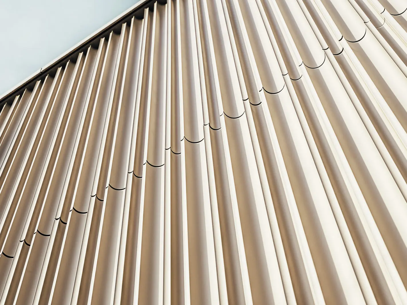 PREFA extruded aluminium profile in the colour bronze