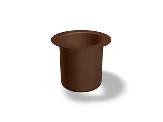 PREFA outlet with bonding flange, Ø 58 mm, suitable for PREFA downpipe Ø 60 mm, ideal for reliable pipe connections in outdoor areas.